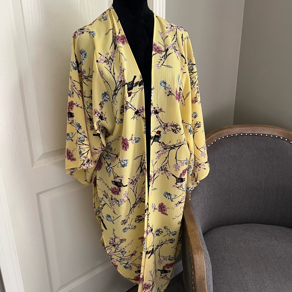 ADORA Yellow and Purple Kimono Robe Intimates